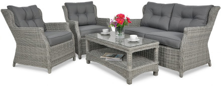 Meble z technorattanu TRIVENTO 2 Stone Grey