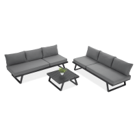 Unitate modulară de colț MIDWAY Gri închis - FOCUS GARDEN