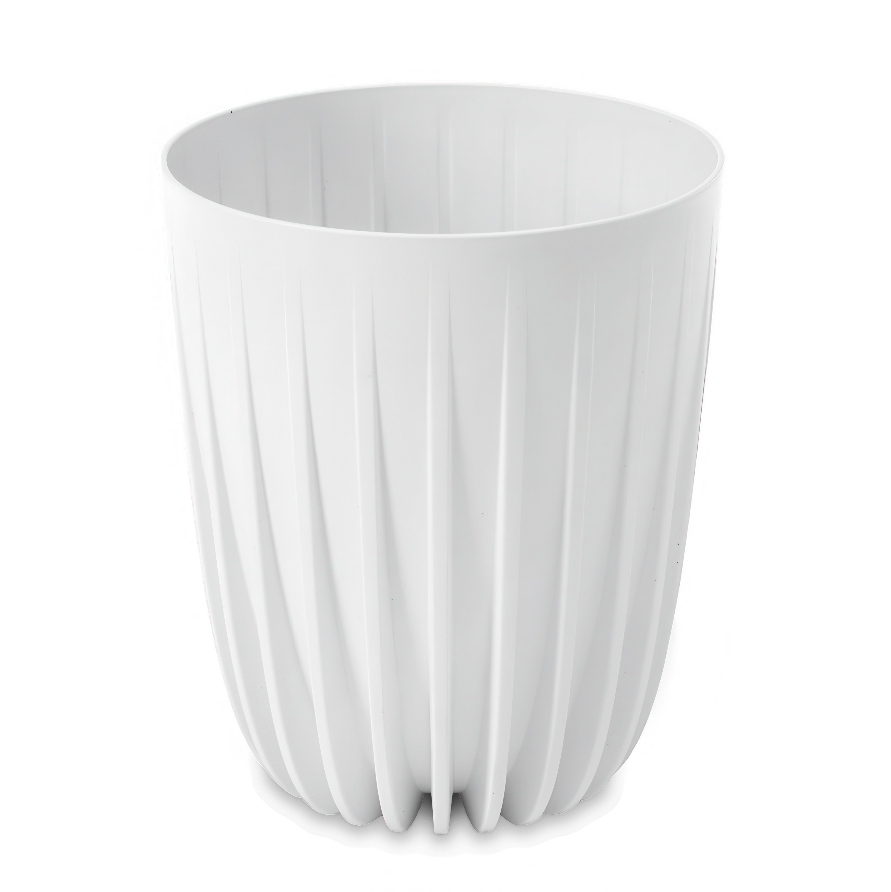 Doniczka dekoracyjna MIRA Eco recycled 30cm biała - LAMELA