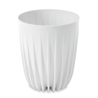 Doniczka dekoracyjna MIRA Eco recycled 30cm biała - LAMELA
