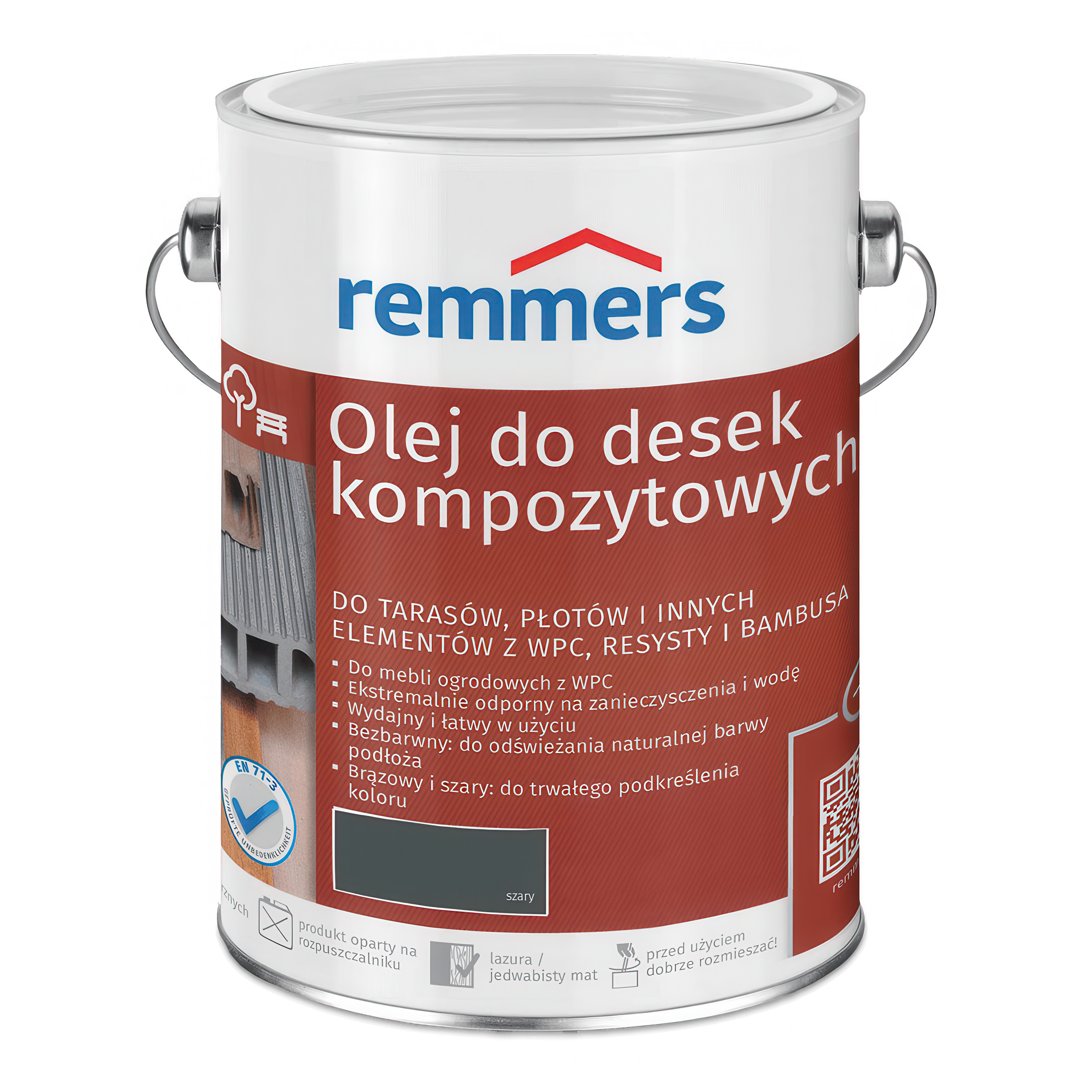 Ulei pentru parchet compozit 0,75l gri - REMMERS