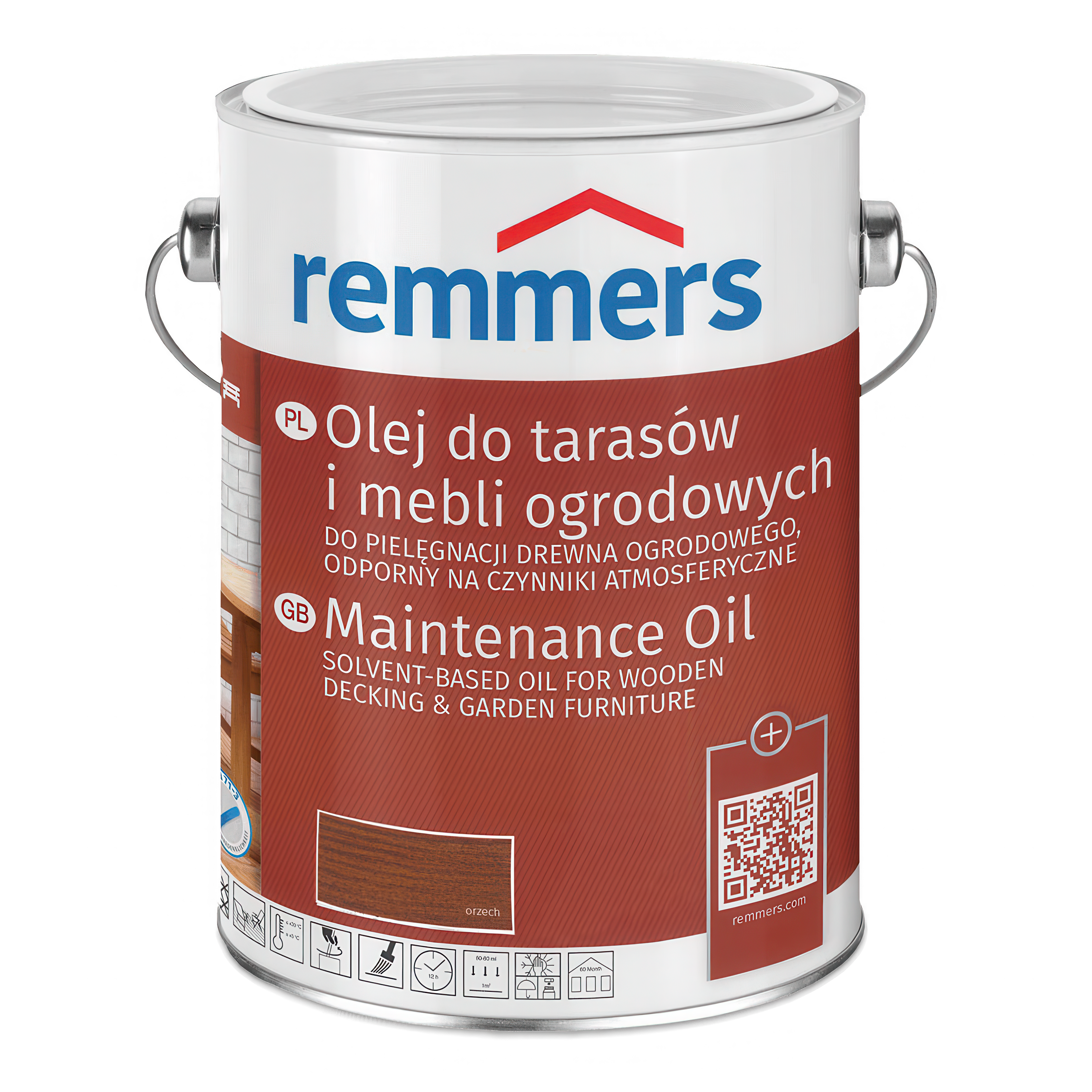 Olej do tarasów i mebli ogrodowych 0,75 Orzech - REMMERS