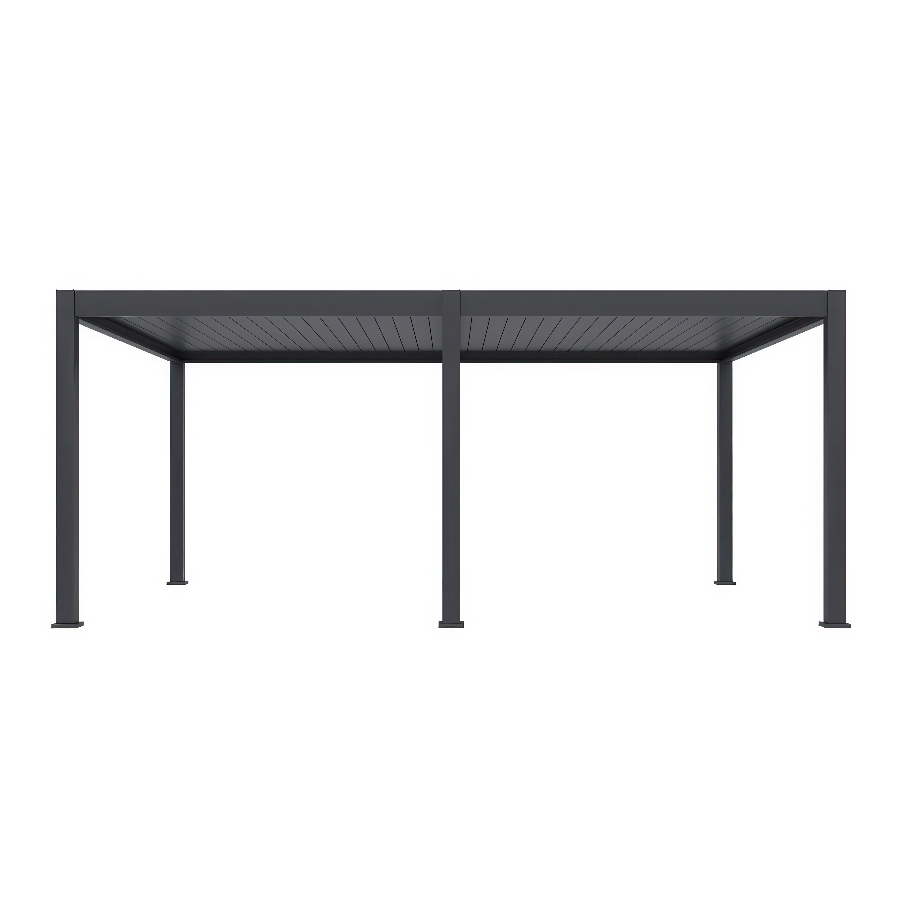 Pergola elektryczna tarasowa DELUXE PRO AUTOMATIC 4x6 z oświetleniem LED, Anthracite - Gutroof 