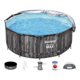 Set pentru piscină Steel Pro Max 3.66 x 1.22m cu capac - BESTWAY 5619K