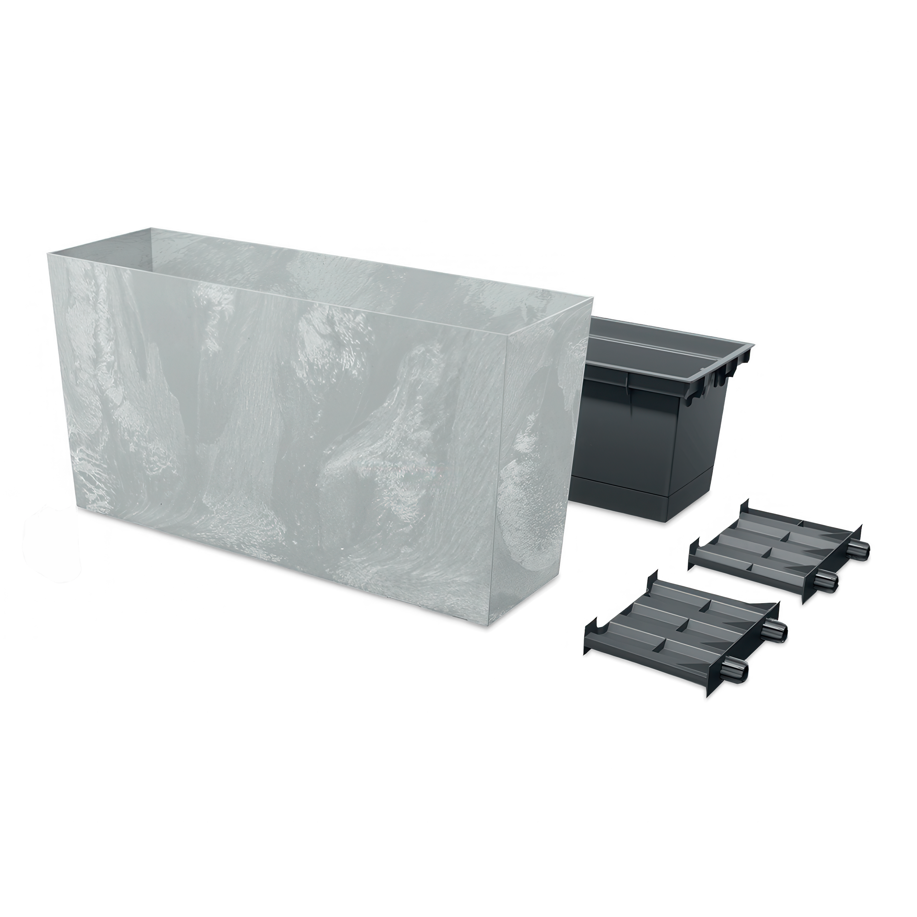 Urbi Case Middle Concrete Effect ghiveci dreptunghiular 77x23x40cm - PROSPERPLAST