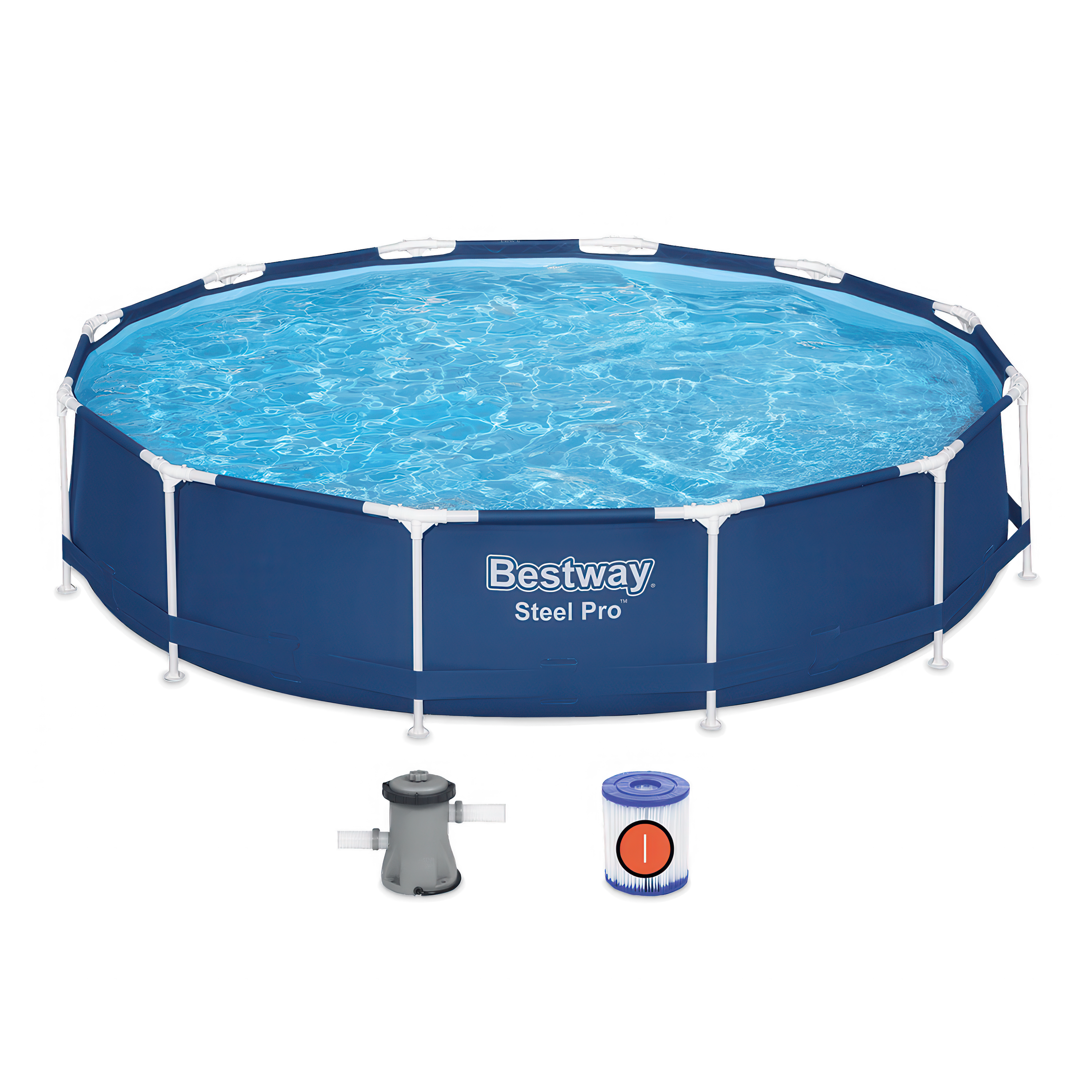 Set pentru piscină circulară Steel Pro 3,66 x 0,76 metri - BESTWAY 56681