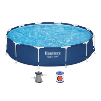 Set pentru piscină circulară Steel Pro 3,66 x 0,76 metri - BESTWAY 56681