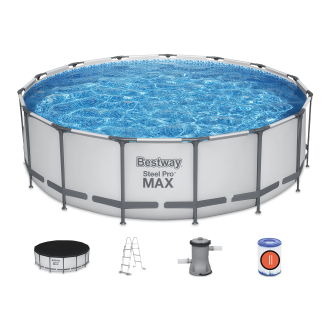 Set piscină rotundă Steel Pro Max 4,57 x 1,22 metri - BESTWAY 56438