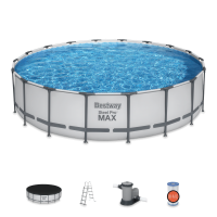 Basen okrągły, stelażowy STEEL PRO MAX 5,5x1,2m w zestawie - Bestway 56462