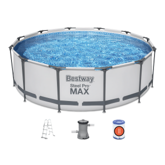 Set piscină rotundă cu cadru Steel Pro Max 3,66 x 1,22 m - BESTWAY 56420