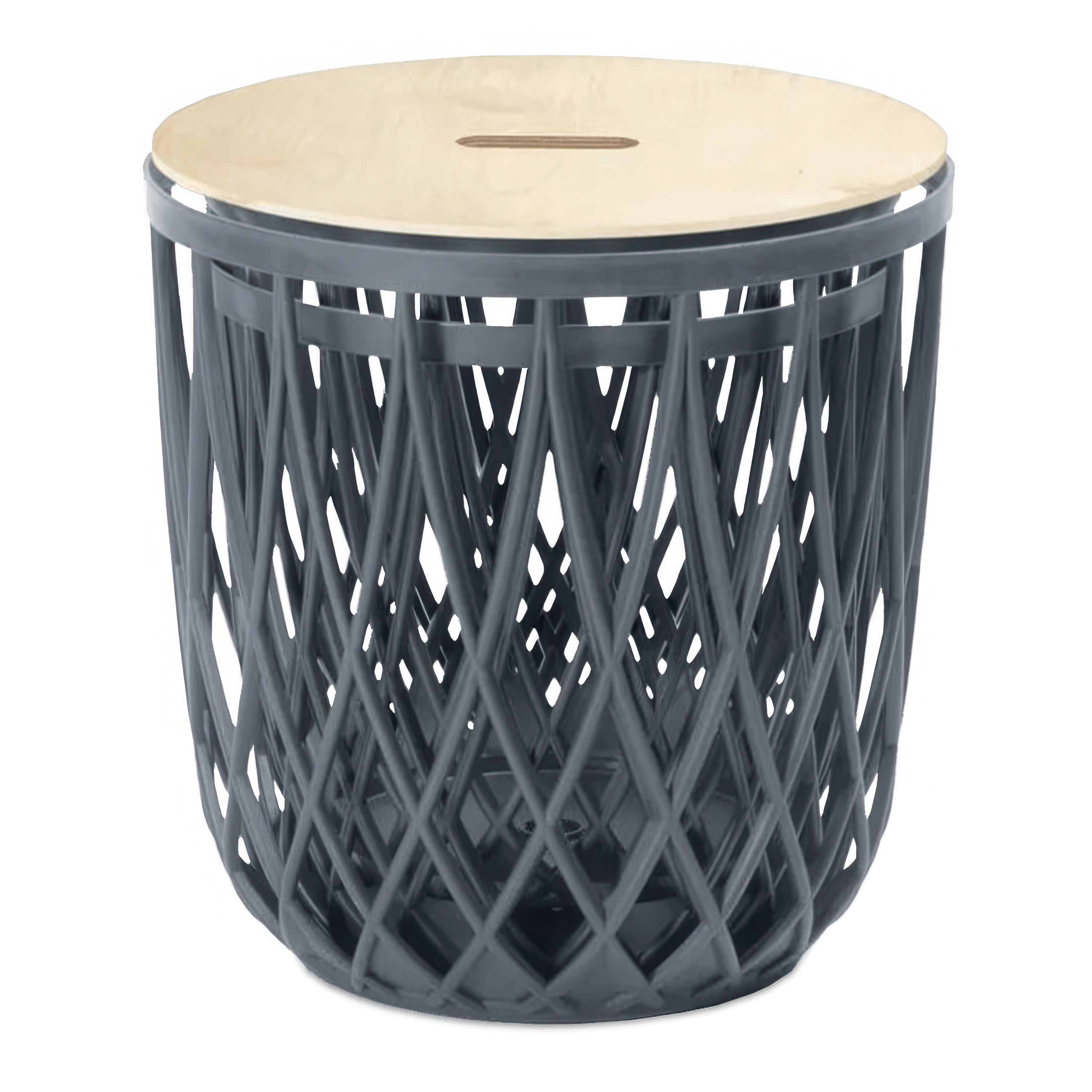 Coș 2+1 Uniqubo Set 3, antracit - PROSPERPLAST