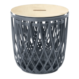 Coș 2+1 Uniqubo Set 3, antracit - PROSPERPLAST