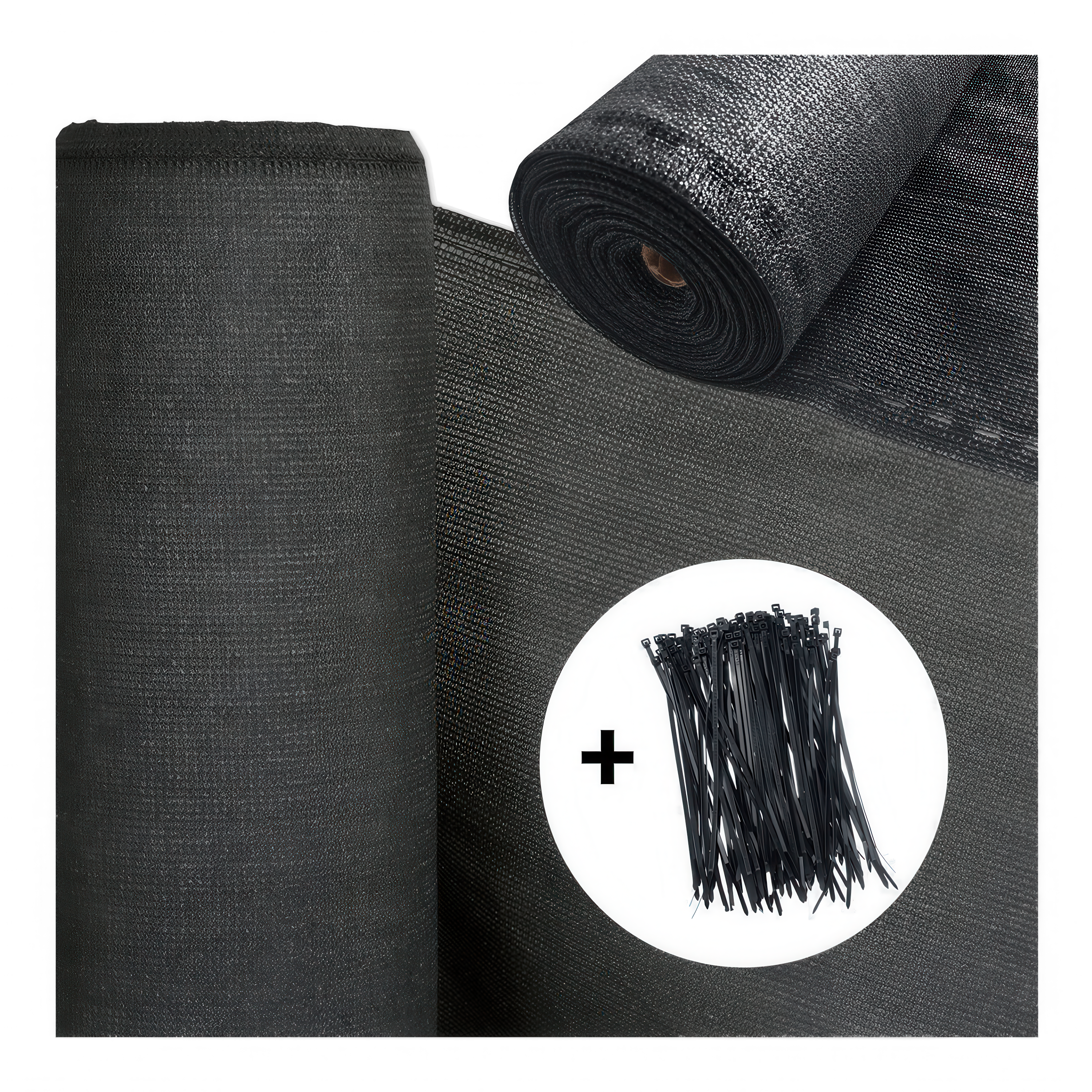 Plasă de mascare 1.5x50m grafit + legături de cablu - HARDMAISTER