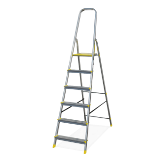 Scară din aluminiu cu 6 trepte BS-DA6 150kg - BAYERSYSTEM