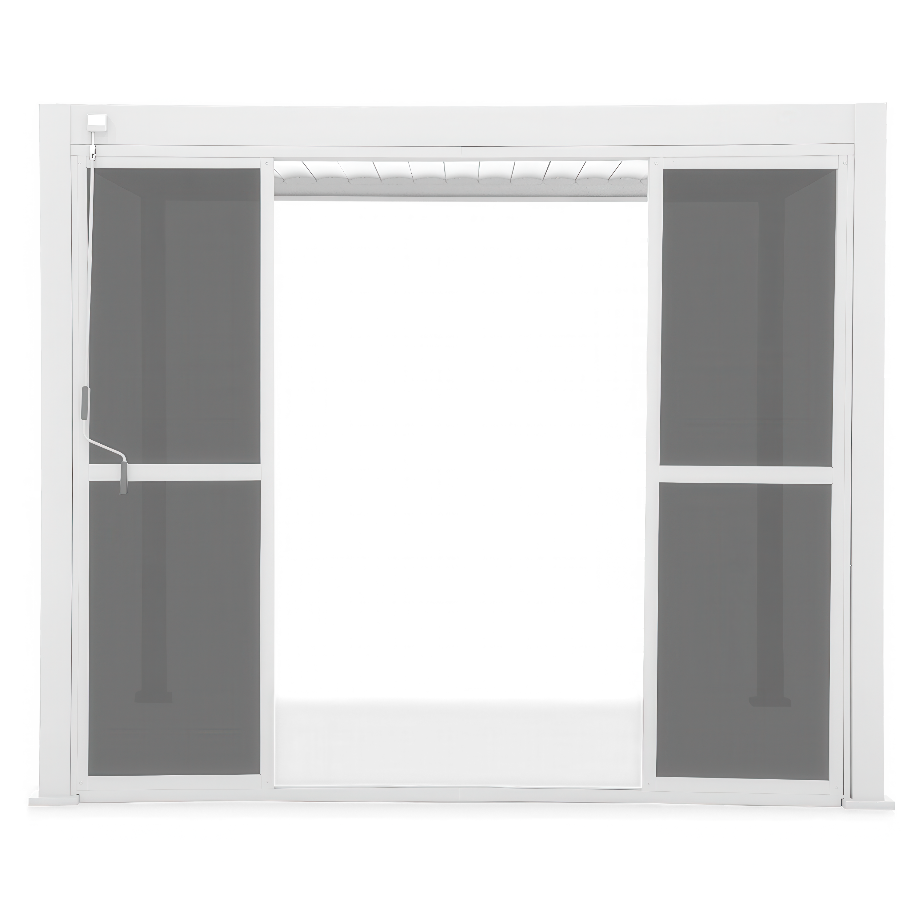 Ușă glisantă din policarbonat pentru pergola albă PREMIUM 3m - GUTROOF