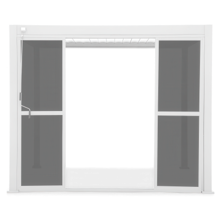 Ușă glisantă din policarbonat pentru pergola albă PREMIUM 3m - GUTROOF