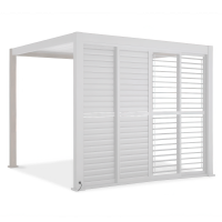 Ușă glisantă pentru pergola PREMIUM 3m, albă - GUTROOF