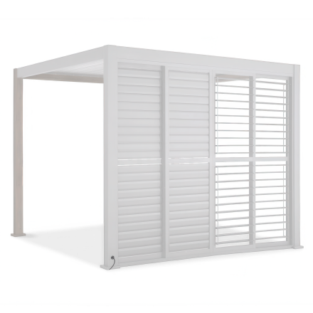 Ușă glisantă pentru pergola PREMIUM 3m, albă - GUTROOF