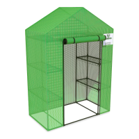 Grădină cu seră 4 rafturi 140x73 Verde