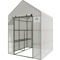 Tunel de plastic pentru sere 8 rafturi 140x140 Alb