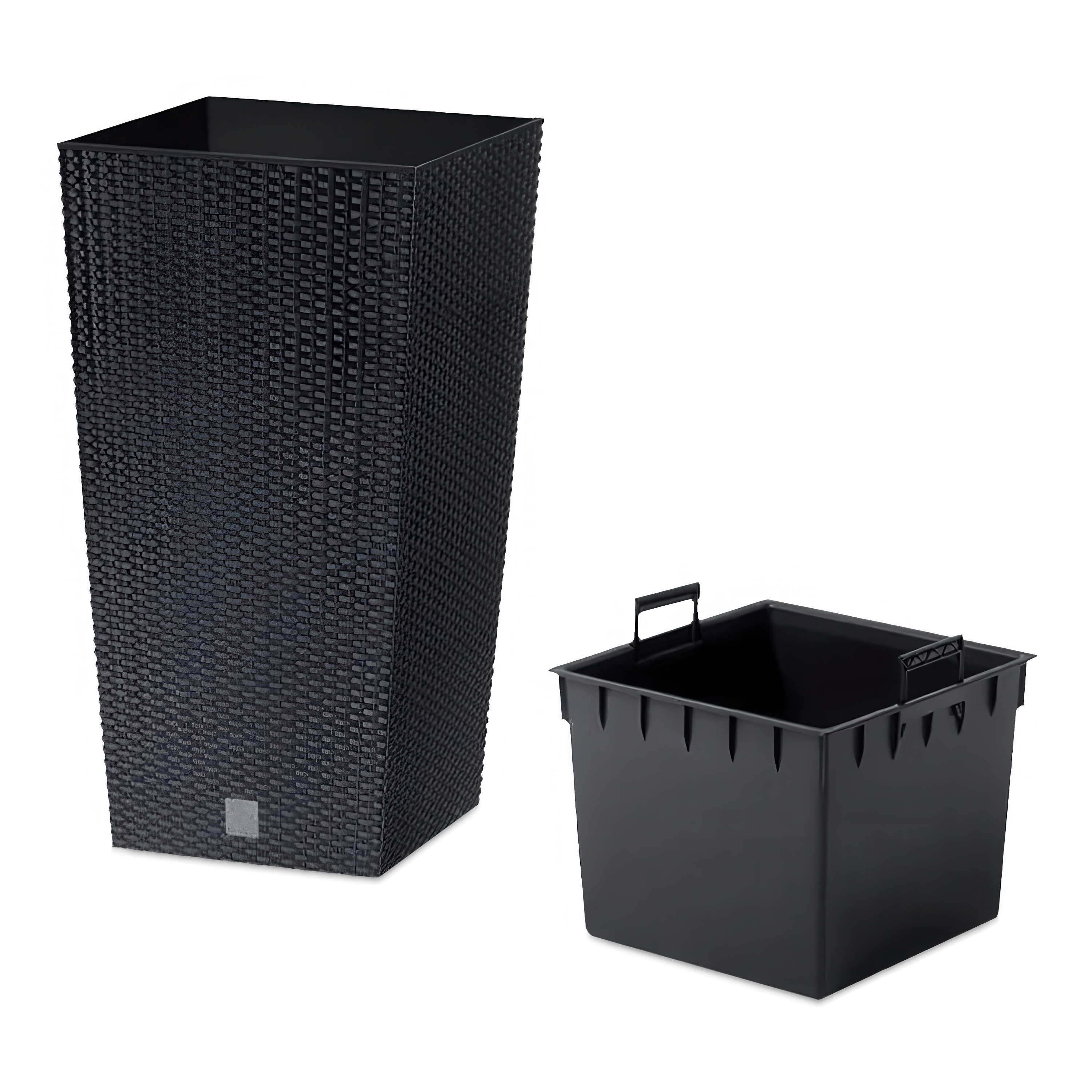 Rato Ghiveci pătrat înalt 26x26x50cm antracit - PROSPERPLAST