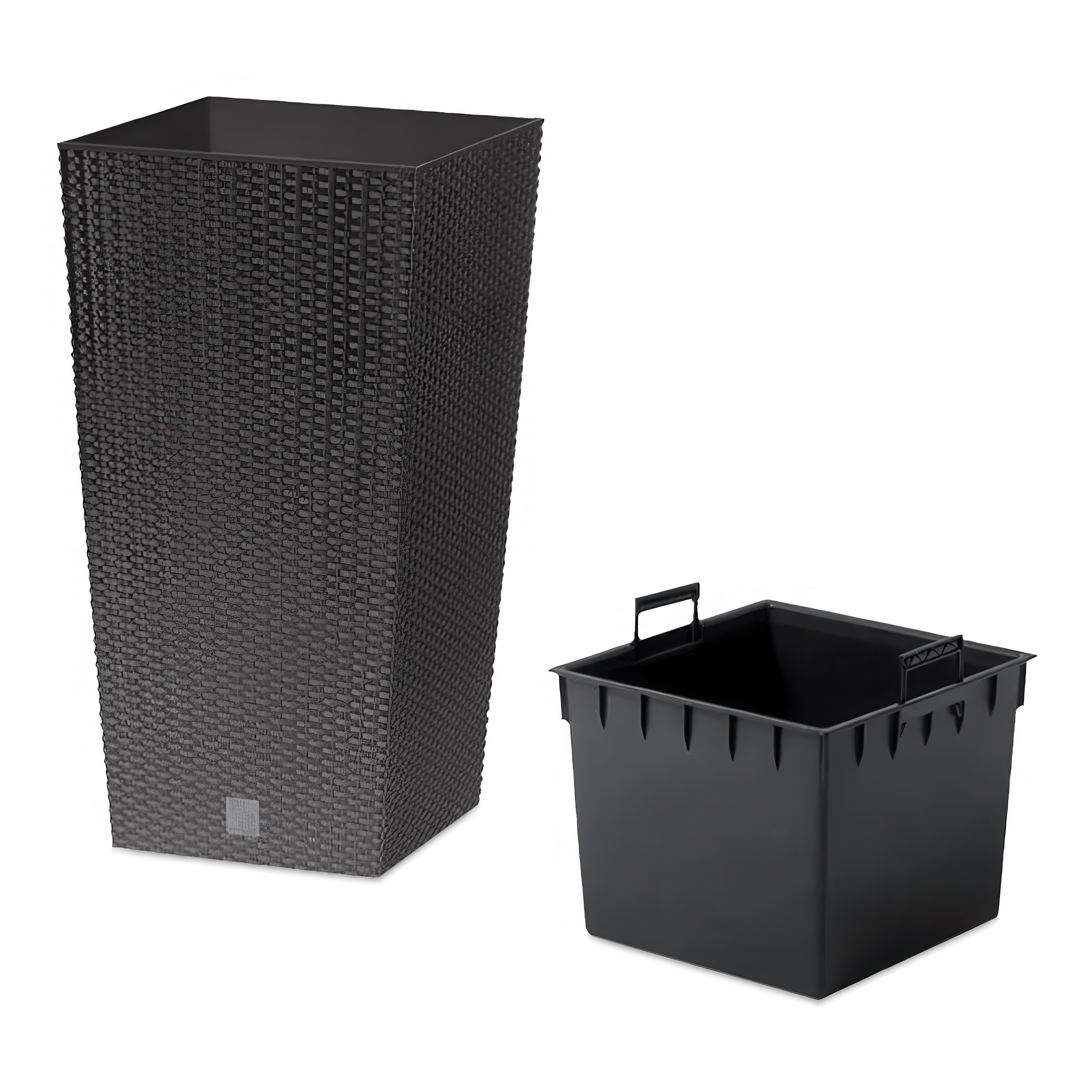 Rato Ghiveci pătrat înalt 26x26x50cm umbra - PROSPERPLAST