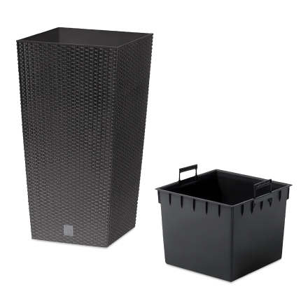 Rato Ghiveci pătrat înalt 26x26x50cm umbra - PROSPERPLAST