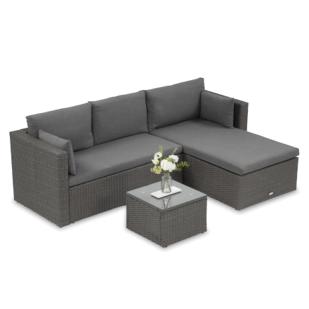 Grafitowy narożnik technorattanowy