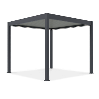 Pergola tarasowa automatyczna z oświetleniem LED ELEGANCE AUTOMATIC 3x3 Anthracite/Light Grey - Gutroof