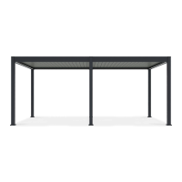 Pergolă bioclimatică pentru terasă ELEGANCE AUTOMATIC 3x6 cu iluminare LED Antracit/gri deschis - Gutroof