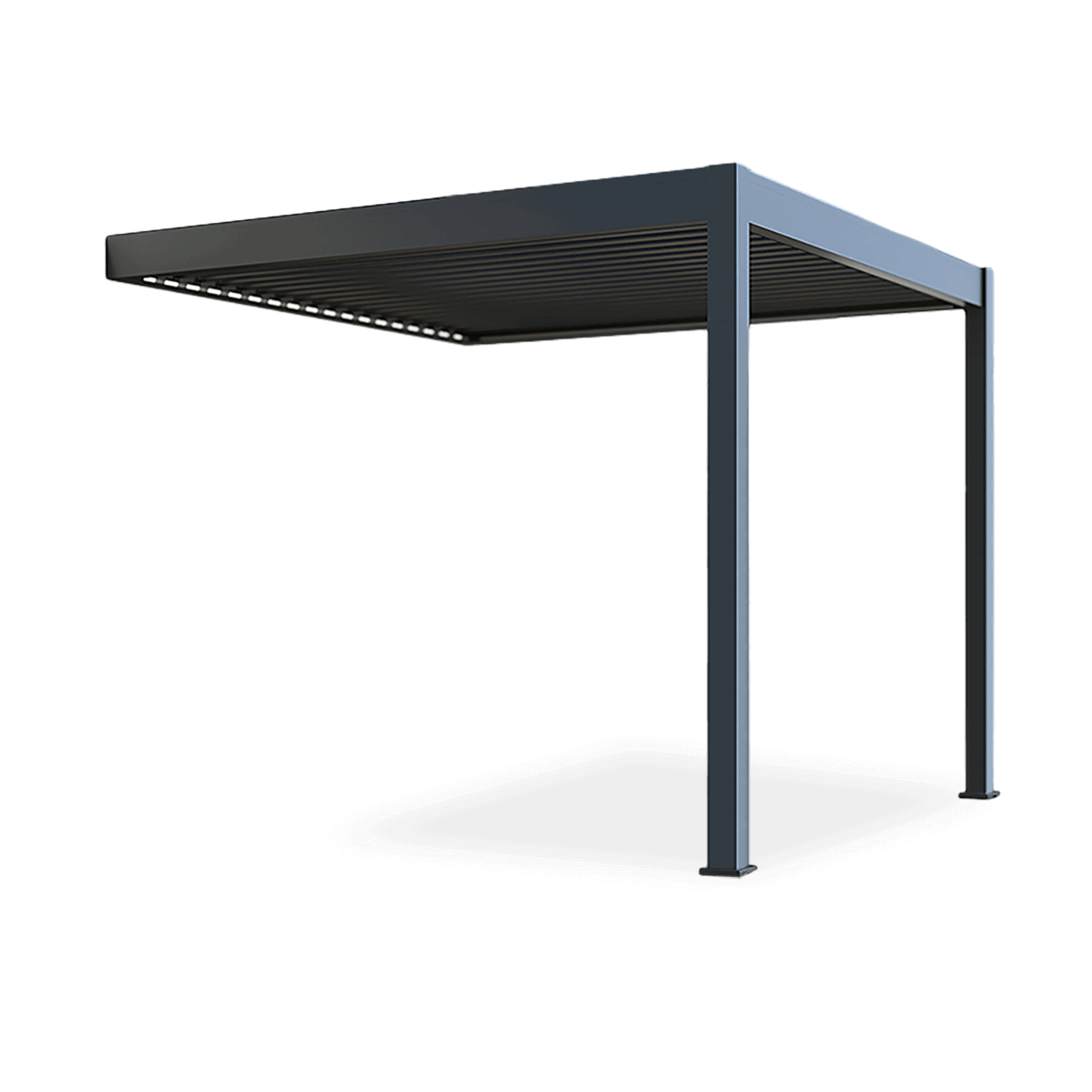 Pergolă de perete automată cu iluminare LED 3x3 ELEGANCE WALL AUTOMATIC, Antracit - Gutroof