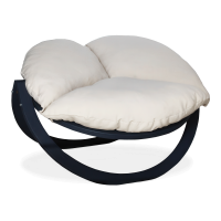 Scaun de grădină din lemn Tiga Czillo, crem - TIMBER