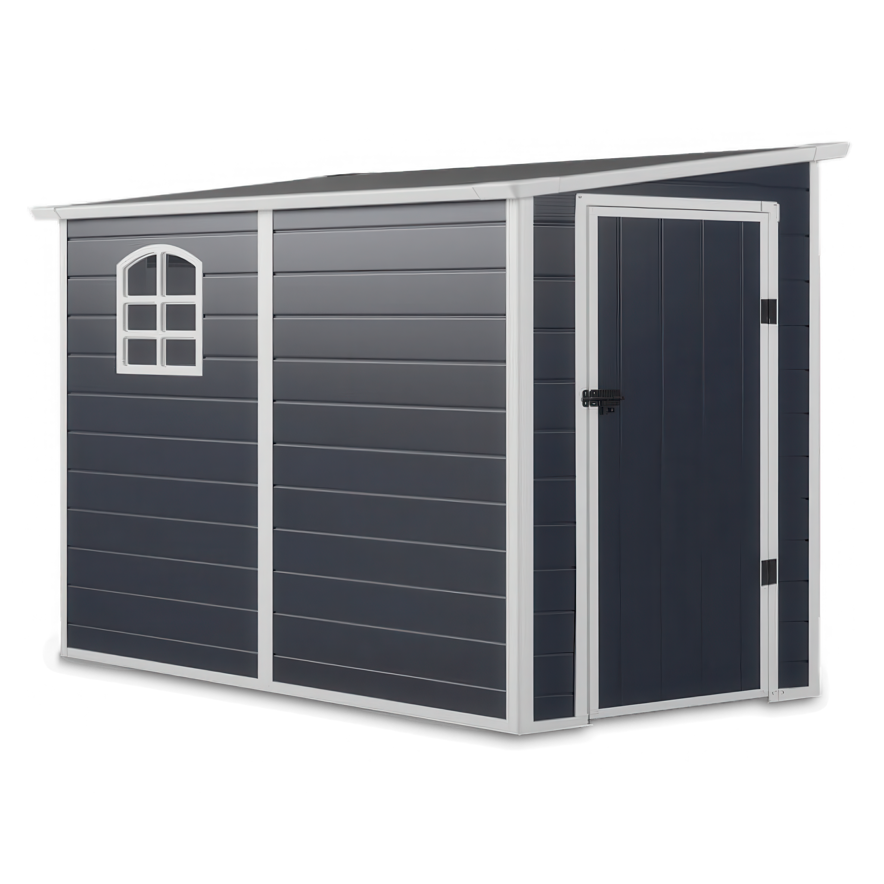 Domek ogrodowy BOSTON 143x248cm w ciemno-szarym kolorze od firmy Hardmaister