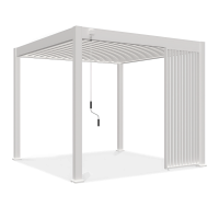 Panou vertical orb pentru pergola ELEGANCE/DELUXE/FUSION 1 m Alb - Gutroof