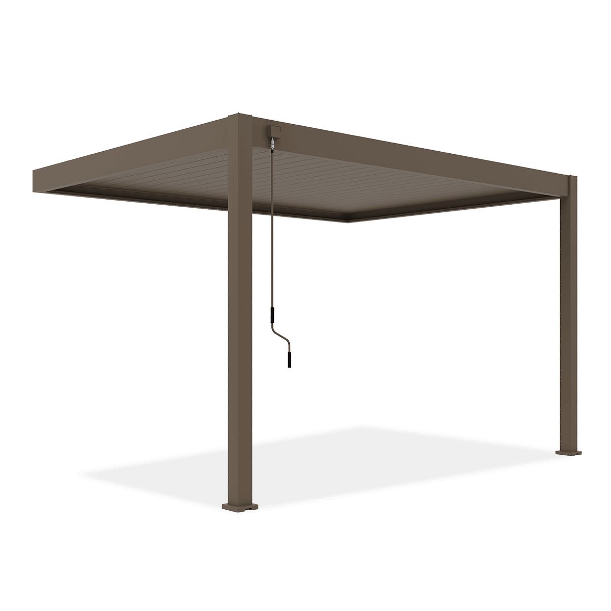 PERGOLA ELEGANCE WALL 3x4 Taupe montată pe perete - Gutroof 