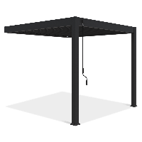 PERGOLA ELEGANCE WALL 3x3 Antracit montată pe perete - Gutroof
