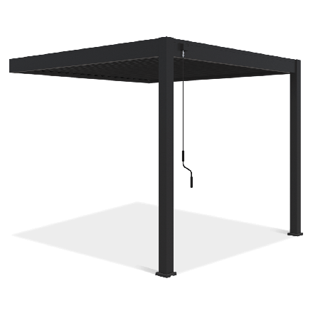 Przyścienna pergola ELEGANCE WALL 3x3 Anthracite - Gutroof