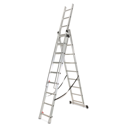 Scară multifuncțională din aluminiu Solid Regular, 3x9 - Hardmaister