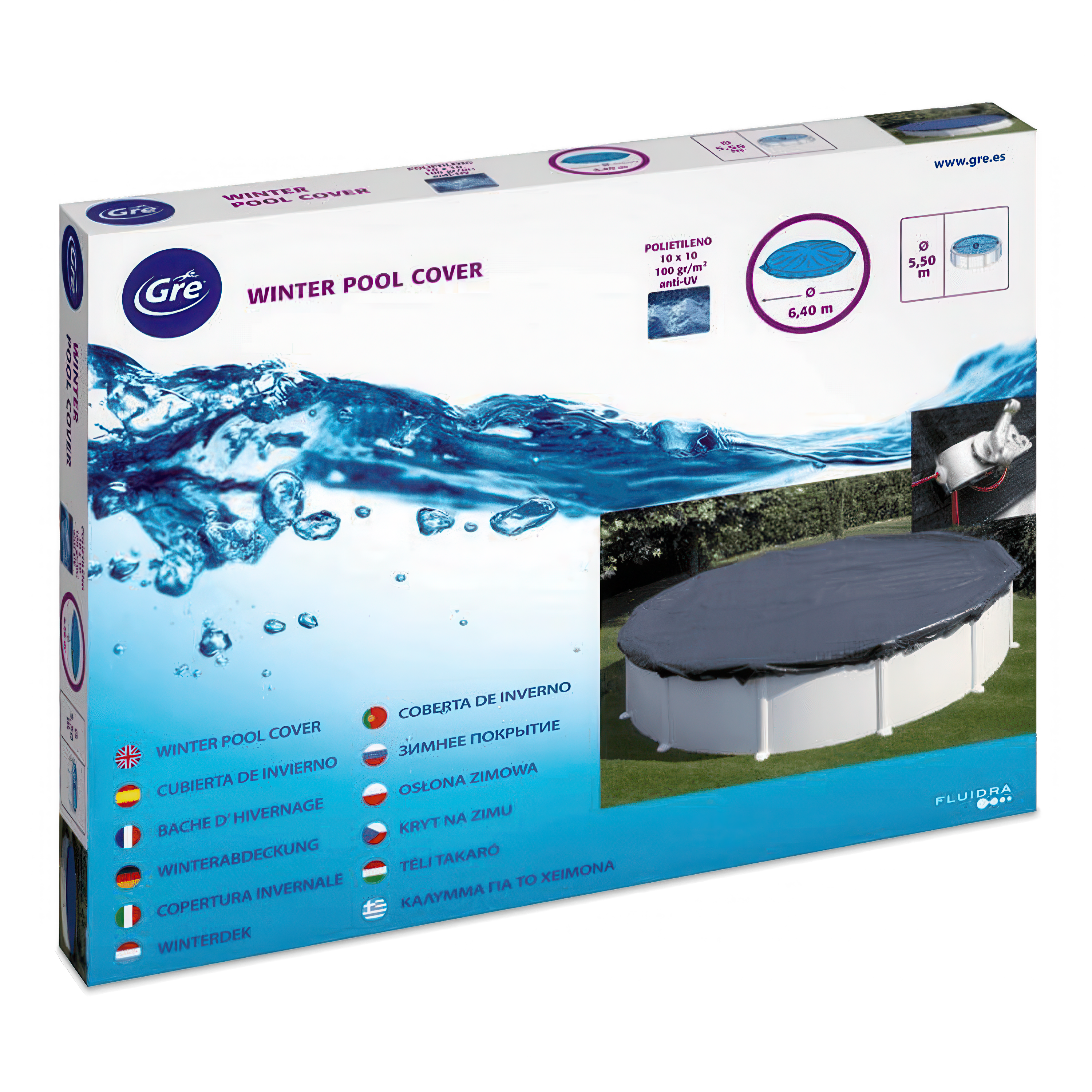 Husă de iarnă pentru piscină Gre 550cm