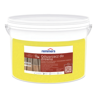 odszarzacz do drewna w żółtym wiadrze