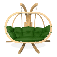 Scaun hamac din lemn O-ZONE PREMIER Verde