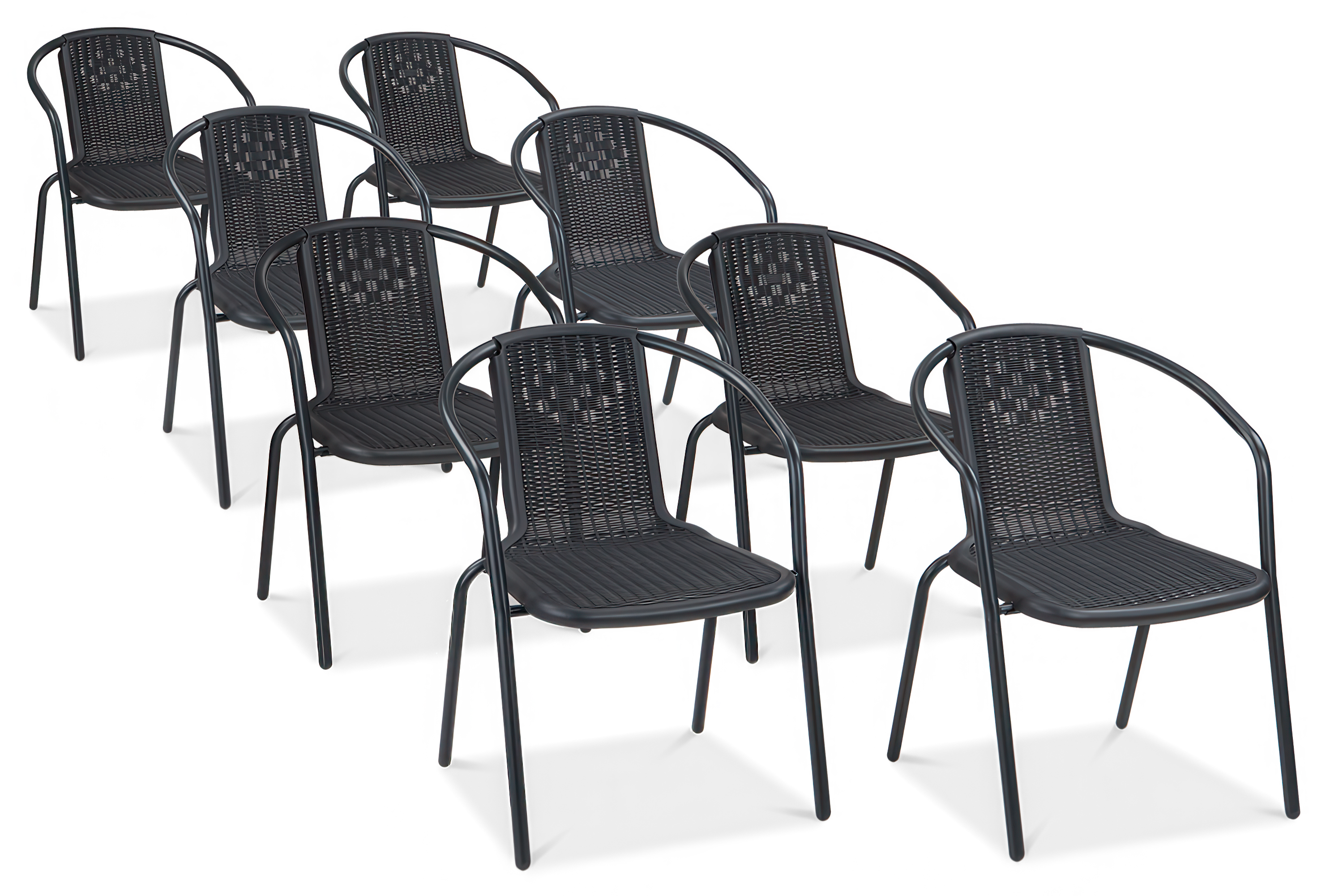 Zestaw krzeseł ogrodowych SIMPLE Graphite 8szt - Focus garden