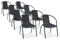 Zestaw krzeseł ogrodowych SIMPLE Graphite 8szt - Focus garden