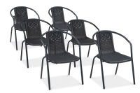 Zestaw krzeseł tarasowych SImple Graphite 6szt - Focus Garden