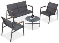 MANGO CAFFE Set de mobilier gri închis - Focus Garden