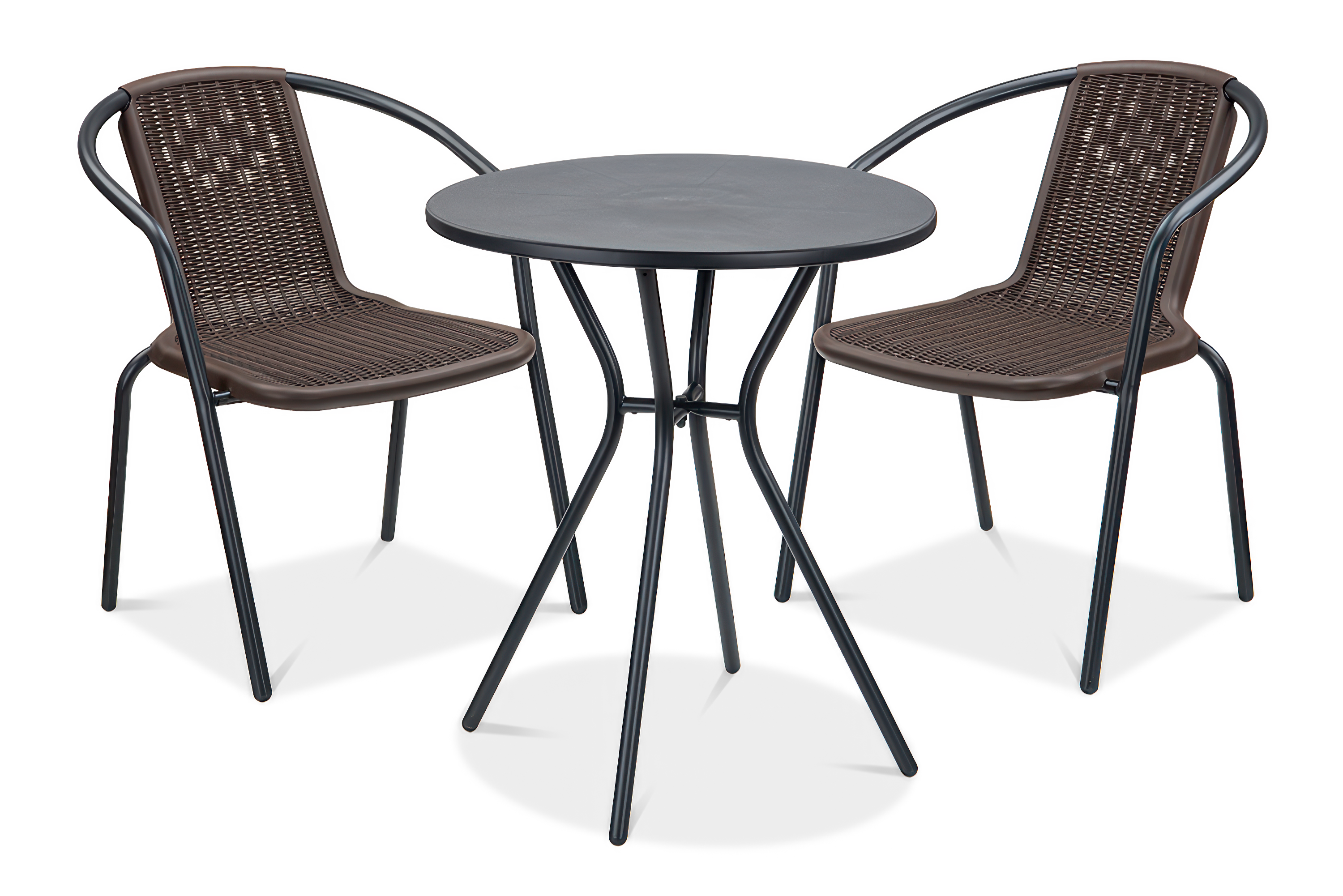 Zestaw balkonowy Simple 2+1 brown Focus Garden na białym tle PNG