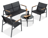 MANGO CAFFE Set de mobilier negru - Focus Garden