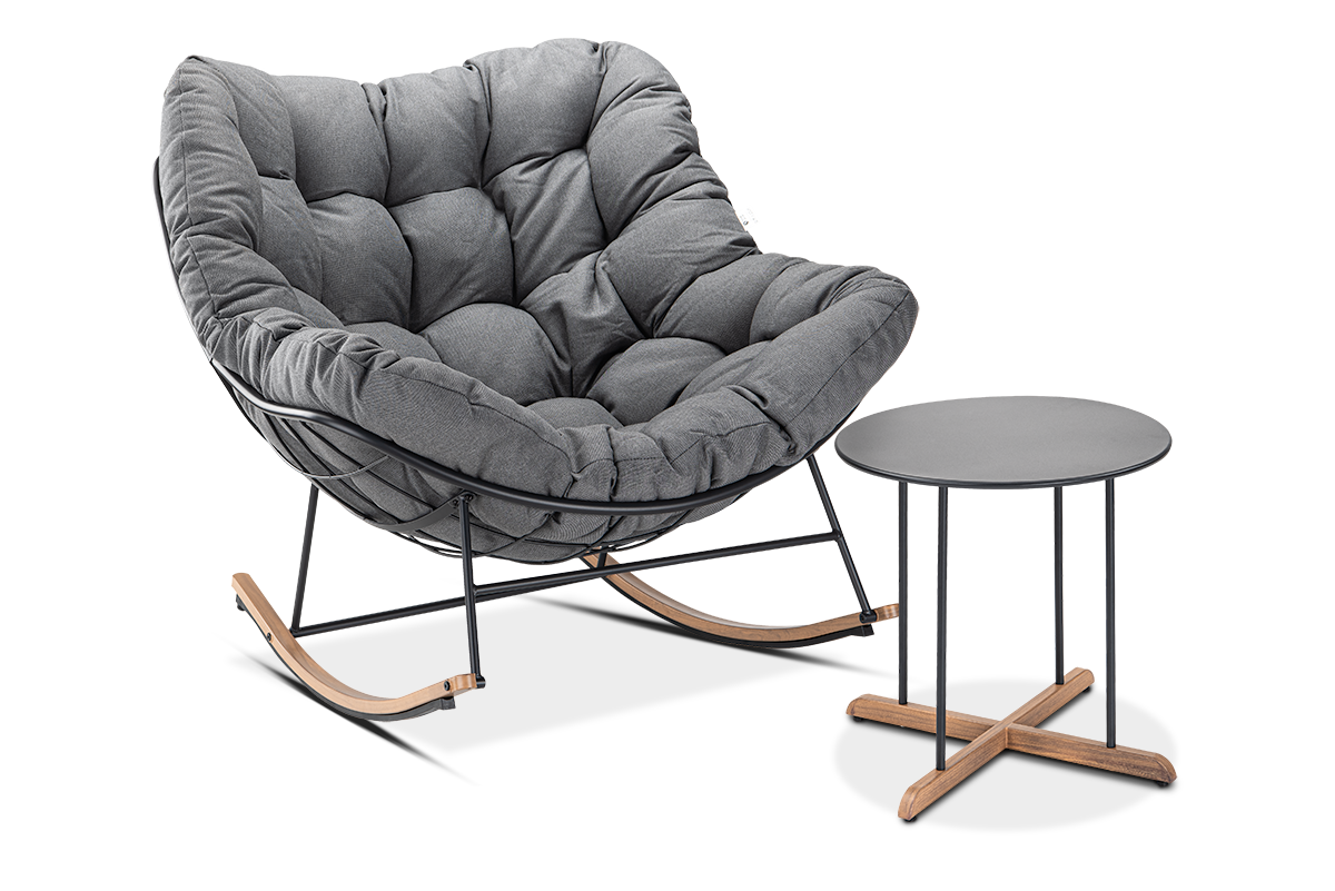 Zestaw na taras Ronda 1+1 Dark Grey Focus Garden bez tła PNG