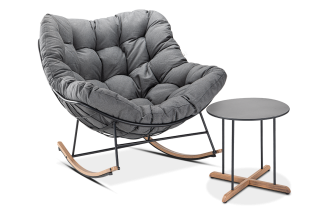 Zestaw na taras Ronda 1+1 Dark Grey Focus Garden bez tła PNG