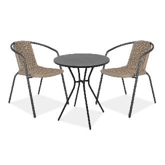 Set de grădină pentru balcon SIMPLE 2+1 cappucino - FOCUS GARDEN